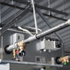 Die hohe Zeitersparnis durch die Pressverbindungstechnik macht das Rohrleitungssystem Megapress S XL besonders für das Projektgeschäft interessant; hier die Anbindung der Hallenheizung.