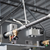 Die hohe Zeitersparnis durch die Pressverbindungstechnik macht das Rohrleitungssystem Megapress S XL besonders für das Projektgeschäft interessant; hier die Anbindung der Hallenheizung.