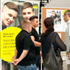 Erster Tag der Ausbildung bei Viega in Großheringen: Niklas Keimling (2.v.l.), angehender Industriemechaniker, beantwortet Fragen zu seinem Beruf. (Foto: Viega)