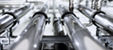 Impianto  con soluzioni metalliche a pressare Sanpress Inox XL per distribuzioni idriche oltre DN25.