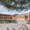 Kindcentrum Zandzoom in Emmen (NL) – een veilige en toekomstgerichte leeromgeving voor kinderen. Artist impression van het ontwerp door Maas Kristinsson Architecten.