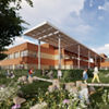 Kindcentrum Zandzoom in Emmen (NL) – een veilige en toekomstgerichte leeromgeving voor kinderen. Artist impression van het ontwerp door Maas Kristinsson Architecten.