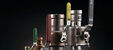 Viega valves with color-coded handles indicating different plumbing system applications