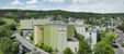 Außenansicht der Krombacher Brauerei. 