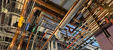 Exposed piping installation in a life sciences lab using Viega press technology for clean, precise mechanical systems