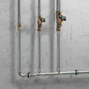 Beispielhafte Trinkwasserinstallation mit den "Easytop"-Armaturen und "Megapress"-Übergangsstücken mit Innen- und Außengewinde. 
