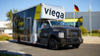 Viega Roadshow truck infornt of a Viega Facility