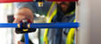 PEX plumbing system installation with fittings and valves for residential and commercial applications