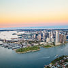 Barangaroo International Towers v Sydney v Austrálii tvoří nové hospodářské centrum asijsko-pacifického regionu.