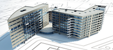 Gebäudekomplex als 3D Model.