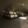 The production section and the cellar with wine barrels on the Val delle Rose estate…