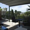 A terrace of one of the suites at the Berg Luxury Hotel in the Italian capital of Rome. 