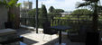 A terrace of one of the suites at the Berg Luxury Hotel in the Italian capital of Rome. 