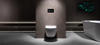 Visign for More 205 sensitive: all you need to do in order to flush is to hold your hand a short distance in front of the desired flush function. The plate can optionally be fitted with an LED frame.