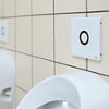 Visign for Public flush plates were installed for the urinals. 