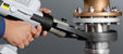 With just 3.2 kilograms, the new Pressgun 5 by Viega is one of the lightest battery-operated press tools for large “XL” pipe dimensions. (Photo: Viega)