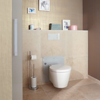 Einen besonderen Stellenwert im Komfortbad sollte auch das WC einnehmen. Aktuellster Stand der Technik sind die höhenverstellbaren WC-Elemente von Viega. Per Knopfdruck – ganz einfach. (Foto: Viega)