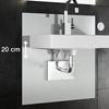 Flexibility and comfort for any age: With the new Eco Plus washstand element from Viega, individual ceramics can be smoothly adjusted in height at any time. (Photos: Viega)