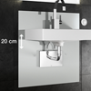 Flexibilität und Komfort für jedes Alter: Mit dem neuen Eco Plus-Waschtisch-Element von Viega können Einzelkeramiken jederzeit und stufenlos in einem Bereich von 20 Zentimetern per Knopfdruck verstellt werden. Die dafür notwendige Technik ist stromlos und verschwindet hinter einer formschönen Abdeckung aus hochwertigem Einscheibensicherheitsglas. 