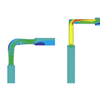 The image shows how much better Viega Smartpress connectors (left) are optimised for flow compared with a conventional plastic or brass connector. (Photo: Viega)
