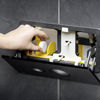 Cleaning tabs can easily be introduced into the cistern via Viega’s tablet holder, where they produce hygienic freshness with every flush. Also ideal in combination with rimless WC ceramics. Available for many Viega concealed cisterns in combination with Visign for Style 10 series flush plates. (Photo: Viega)