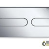 Beim German Design Award 2020 als „Winner“ prämiert: „Visign for Style 23“ von Viega. Ein schönes Gestaltungsdetail bei dieser Betätigungsplatte ist das bündige Auslaufen der Tasten bis zur äußeren Begrenzung. Der abgerundete und verchromte Trägerrahmen erinnert an die Form eines Smartphones. (Foto: Viega)