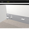 Die Badplanung ist in 3D mit dem Viega-Onlinetool perspektivisch drehbar, so dass sich beispielsweise auch Raumproportionen und Bewegungsräume ganz einfach visuell überprüfen lassen. Für die technische Umsetzbarkeit hat Viega die notwendigen Abstandsmaße hinterlegt. (Grafik: Viega)