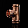 Viega Cleaned & Bagged press fitting with a blue identification dot.