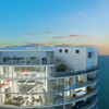 Das Penthouse des Porsche Design Towers bietet einen atemberaubenden Blick auf den Strand von Sunny Isles Beach.