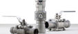Viega MegaPress ball valves showing expanded sizes and configurations for piping systems