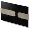 Visign for Style 23, model 8613.1, acrylic black/stainless steel colours