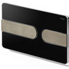 Visign for Style 23, model 8613.1, acrylic black/stainless steel-coloured